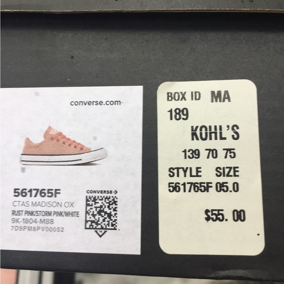Converse All Star rust / pink ‘ Storm’ kicks low top snickers HP 25 - Picture 6 of 11
